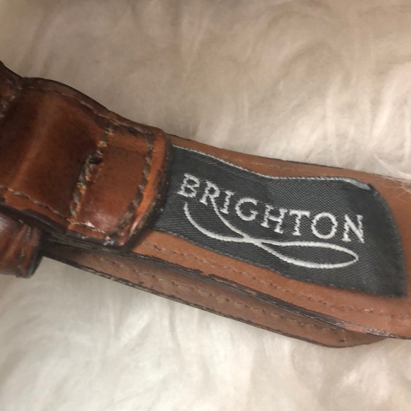 Brighton Leather Trim Belt